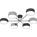 Lampadario a plafone MAGA 6xE14/10W/230V nero/grigio